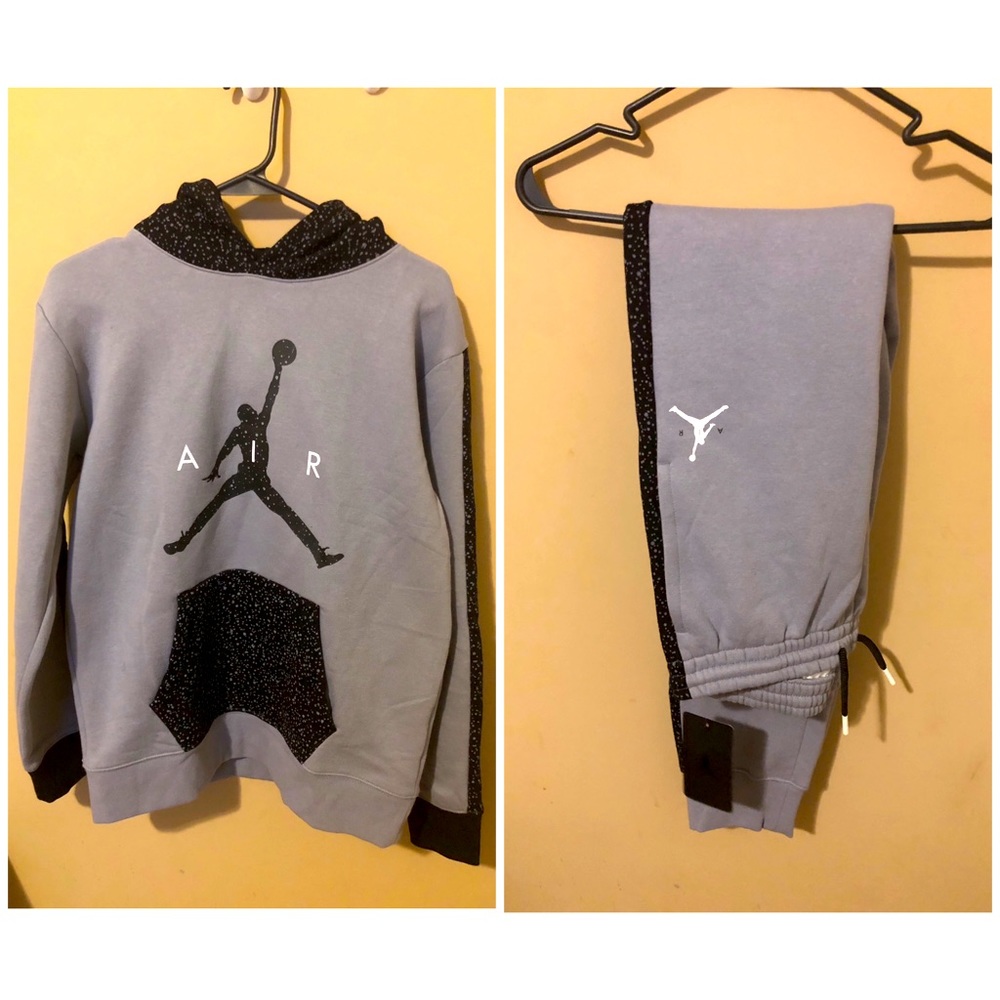 Jordan Grey & Black Jogger Set